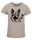 Preview: Damen T-Shirt mit Schäferhund und Pfoten
